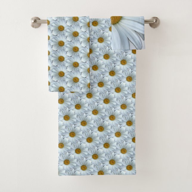 Daisy Handtuch Set Personalisiert Daisy Blume Hand (Insitu)