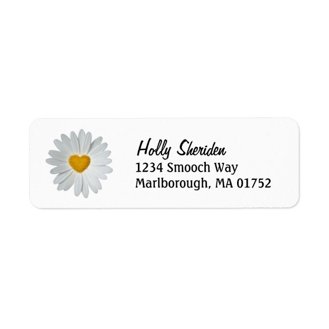 Daisy Heart Address Labels (Vorne)