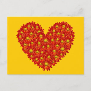 Daisy Heart Postkarte