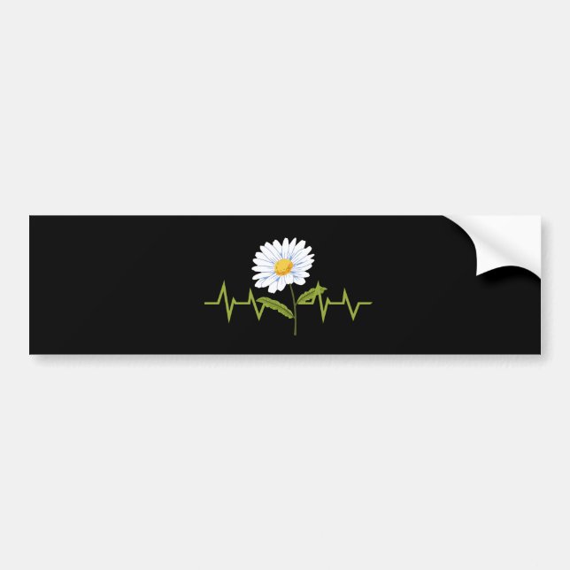 Daisy Heartbeat Autoaufkleber (Vorne)