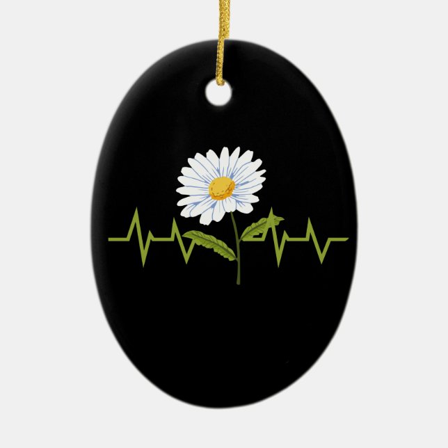 Daisy Heartbeat Keramik Ornament (Vorne)