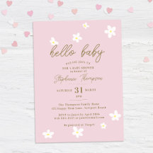 Daisy Hello Baby Spring Pink Elegante Girl Dusche