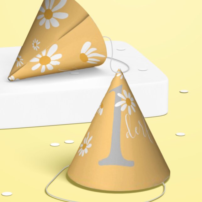 Daisy Hippie Baby First Birthday Wunderbar Partyhütchen (Von Creator hochgeladen)