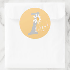 Daisy Hippie Baby First Birthday Wunderbar Runder Aufkleber