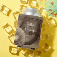 Daisy Horseshoe Western Wedding Save the Date