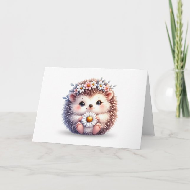 Daisy Hug - Igel Grußkarte (Leere Innenseite) Karte (Vorderseite)
