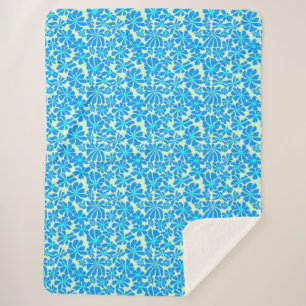 Daisy in 2 Farbtönen B02.bblue L Green BG Sherpadecke