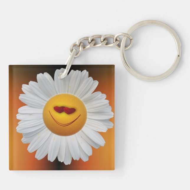 Daisy in Liebe Schlüsselanhänger (Rückseite)