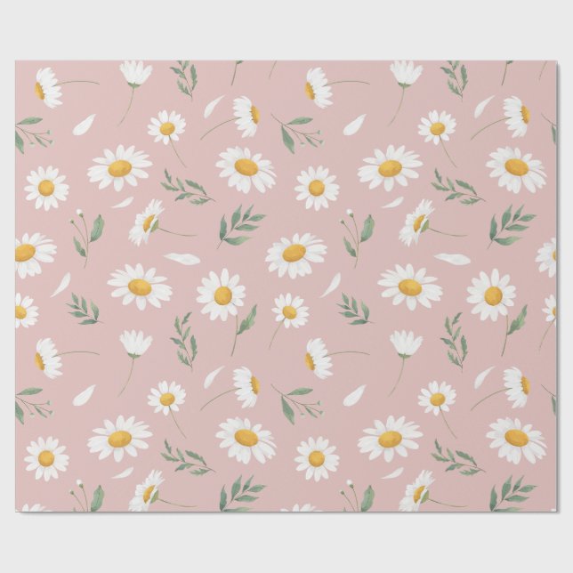 Daisy in Pink Geschenkpapier (Flach)
