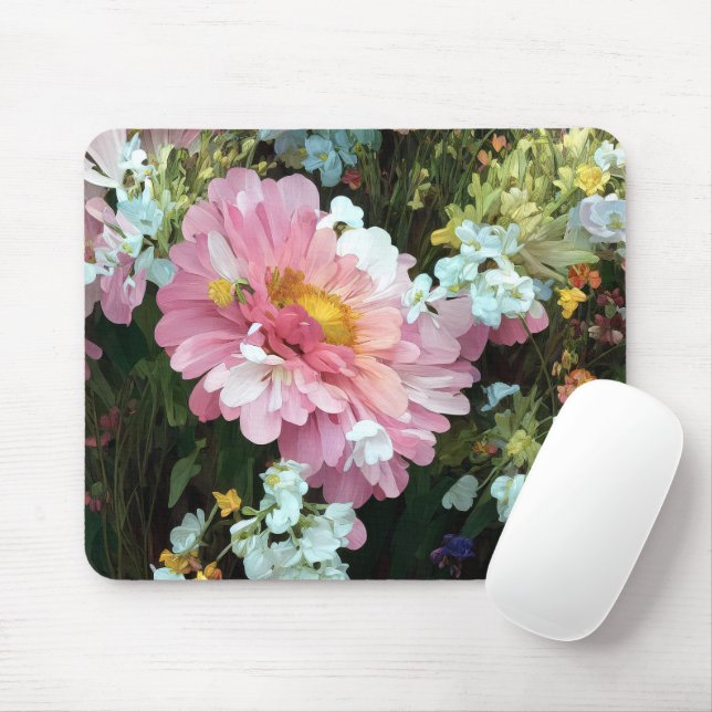 Daisy in Pink Mousepad (Mit Mouse)