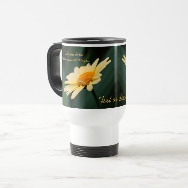 Daisy inspirierendes Schönheitsangebot Reisebecher (Vorderseite Links)
