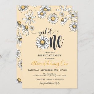 Daisy Invitation d'anniversaire - Wild One - Ylw