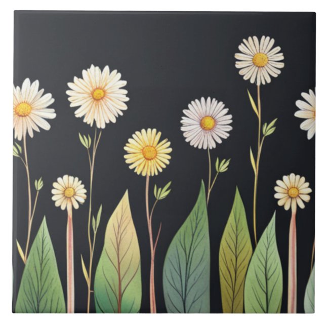 Daisy ist in der Nacht Fliese (Vorderseite)