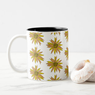 Daisy Jaune Fleur Peinture Bouquet Café Mug