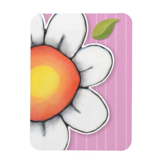 Daisy Joy pink Premium Magnet (Vertikal)