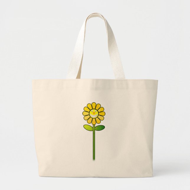 Daisy Jumbo Stoffbeutel (Vorne)