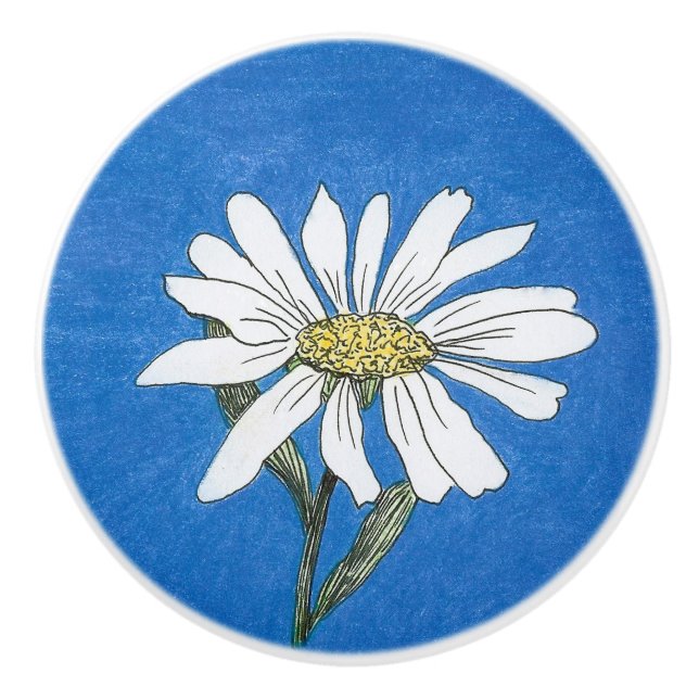 Daisy Keramik Knob Keramikknauf (Vorderseite)