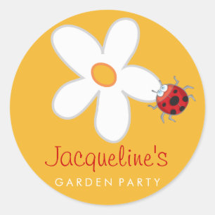 Daisy & Ladybug Kinder-Gartenparty Geschenke Aufkl Runder Aufkleber