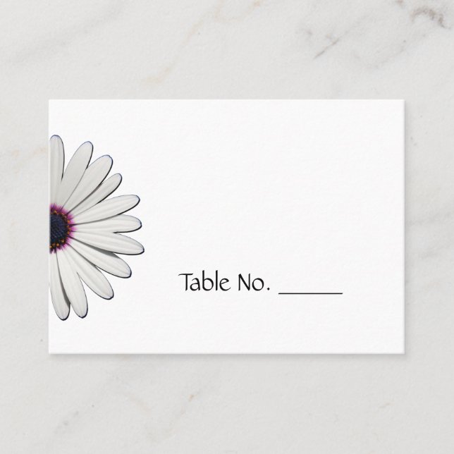 Daisy Lila Einzelkarten für Hochzeiten Tischnummer Platzkarte (Vorderseite)