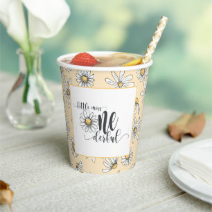 Daisy Little Miss ONEderful Party Cup - Gelb Pappbecher
