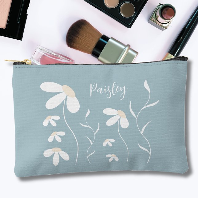 Daisy Makeup Pouch - Botanische Grüntasche Zubehörtasche (Von Creator hochgeladen)
