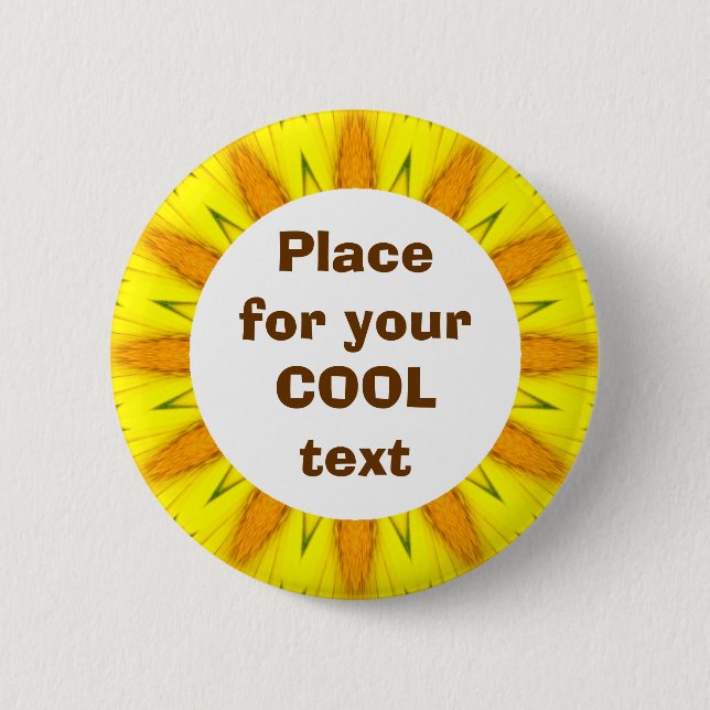 Daisy Mandala Template 14 Button (Vorderseite)