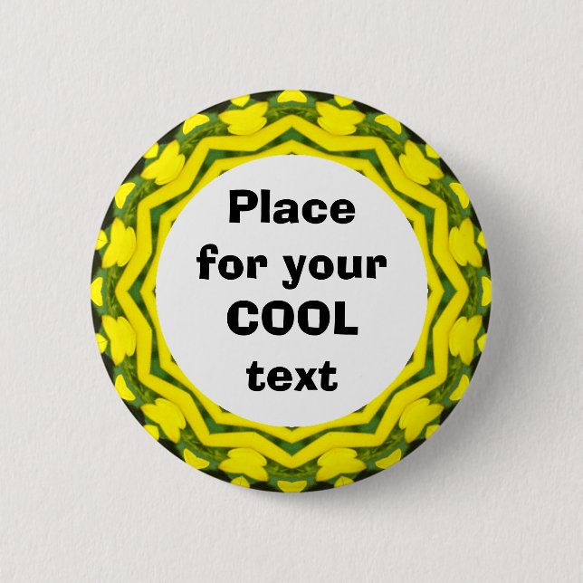Daisy Mandala Template 21 Button (Vorderseite)