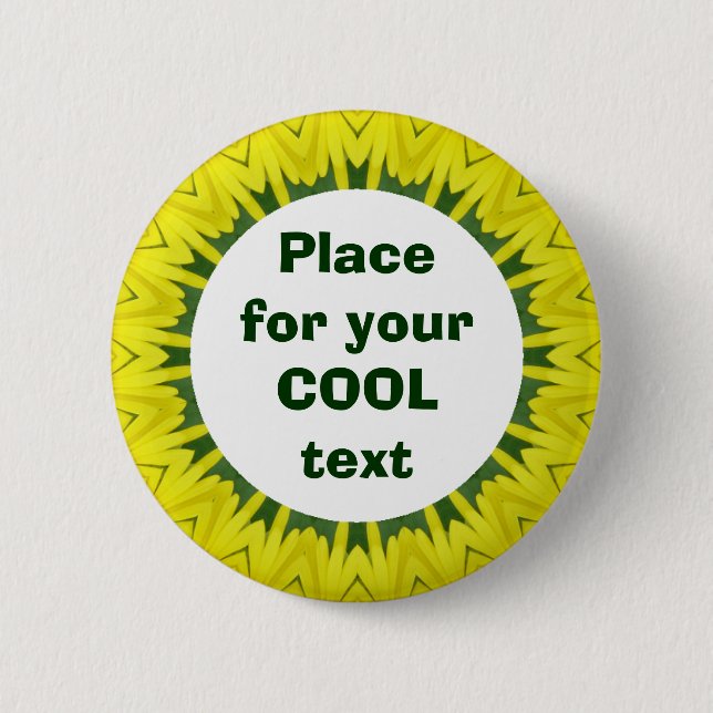 Daisy Mandala Template 34 Button (Vorderseite)