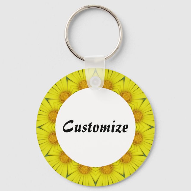 Daisy Mandala Template 36 Schlüsselanhänger (Vorderseite)