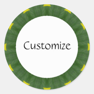 Daisy Mandala Template 41 Runder Aufkleber