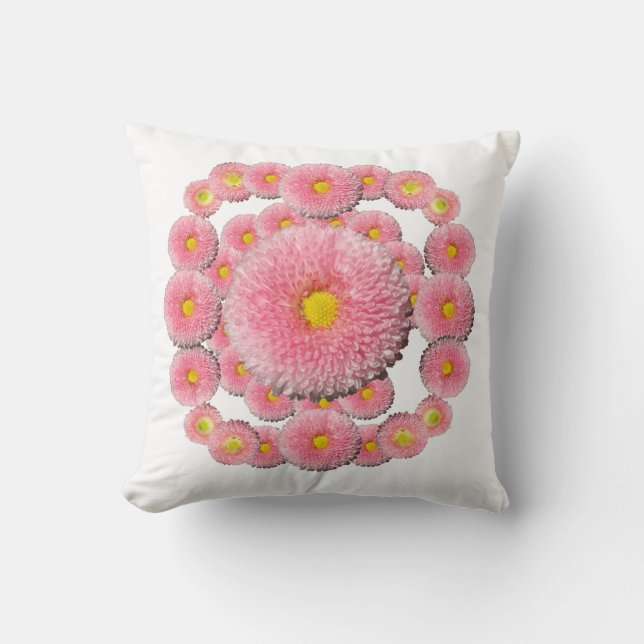 Daisy Mandala Throw Cushion Kissen (Vorderseite)