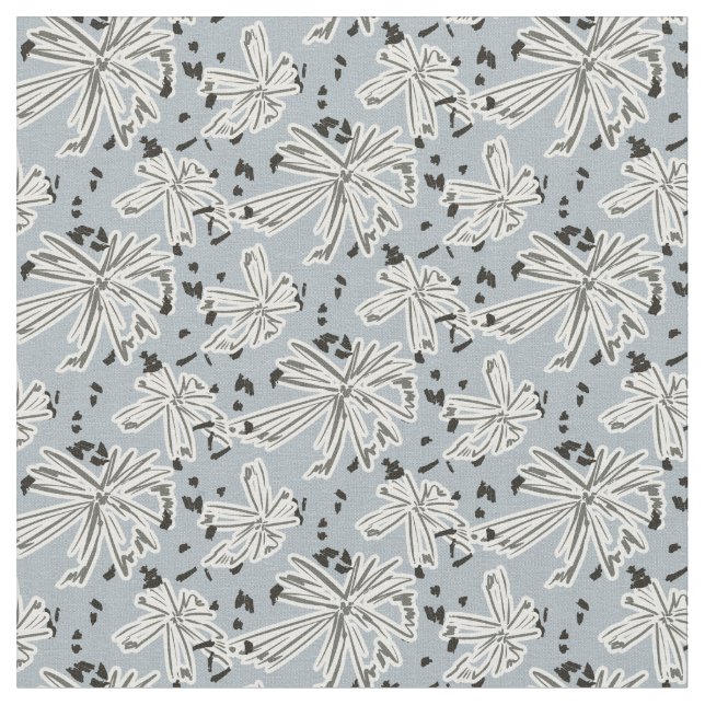 Daisy meadow - blue  stoff (Nahaufnahme)