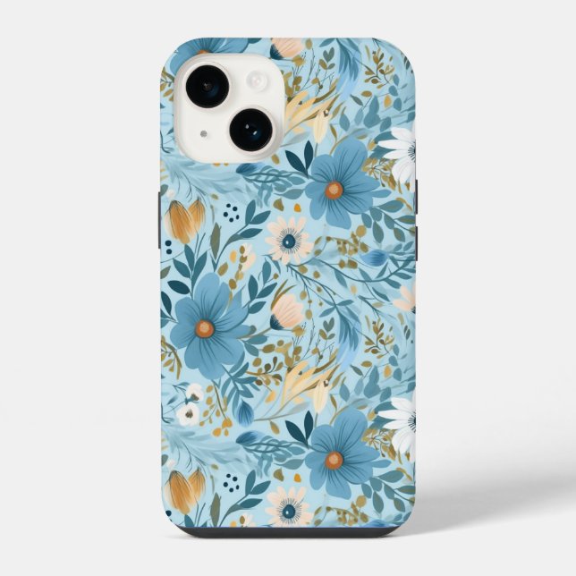 Daisy Meadow Design iPhone 14 Hülle (Rückseite)
