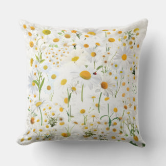 Daisy Meadow Floral Coussin