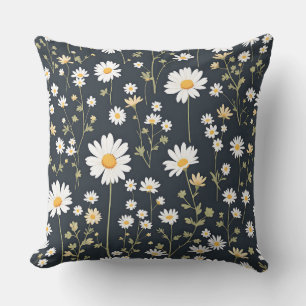 Daisy Meadow Floral Pattern.Moderne Außenwelt Kissen