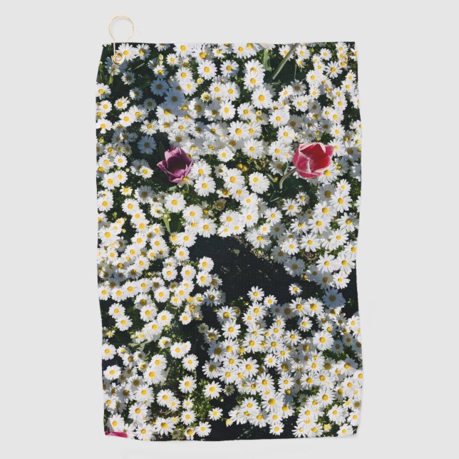 Daisy Meadow Golfhandtuch (Vorderseite)