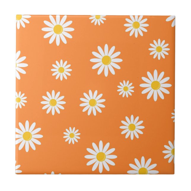 Daisy Meadows Orange Fliese (Vorderseite)