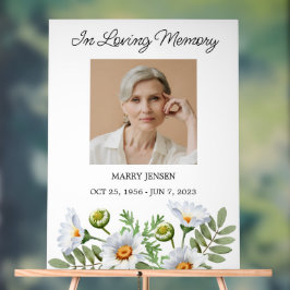 Daisy Memorial Photo Funeral Acrylschild