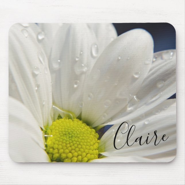 Daisy mit Dew Drops Maus Pad Mousepad (Vorne)