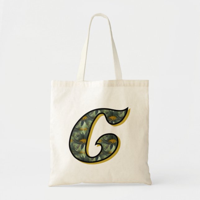 Daisy Monogram Initial C Tragetasche (Vorne)
