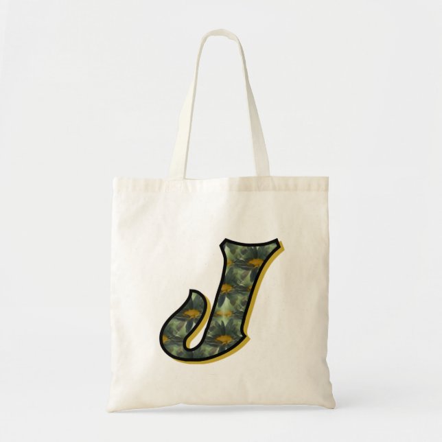 Daisy Monogram Initial J Tragetasche (Vorne)