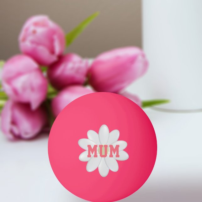 Daisy Monogram Ping Pong Ball Tischtennisball (You can add your mum's initials to this pretty daisy ping pong ball)