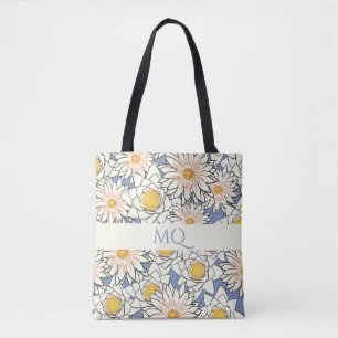 Daisy Monogram Spring Floral Tasche