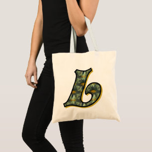 Daisy-Monogramm Anfangsbuchstabe L Tragetasche