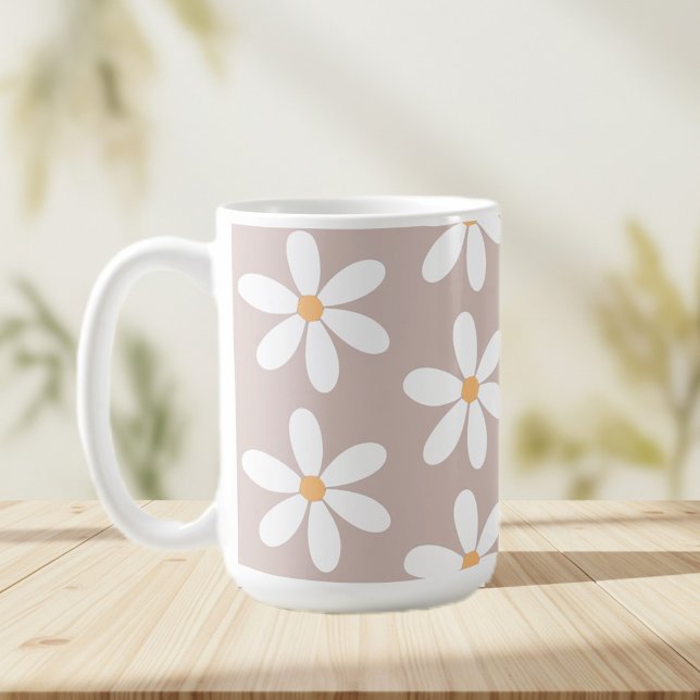 Daisy  mug, Retro Flower  Mug (Créateur téléchargé)