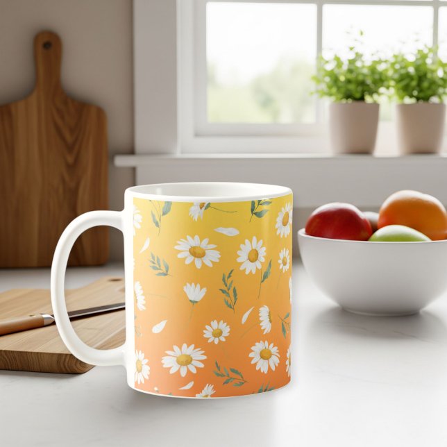 Daisy mugs , Floral gift Kaffeetasse (Von Creator hochgeladen)