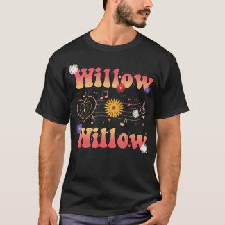 Daisy Music Willow Vorname Ich liebe Willow Groovy T-Shirt