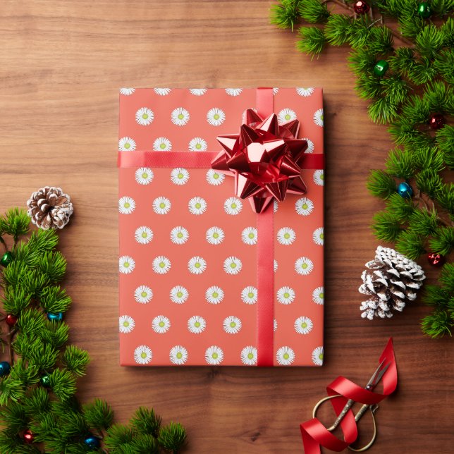 Daisy-Muster Geschenkpapier (Feiertagsgeschenk)