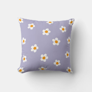 Daisy-Muster Lila Süß Modern  Kissen