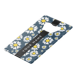 Daisy Muster, White Daisies, Ihr Name Geldbeutel Flaschenöffner